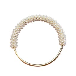 Fashion Pearl Women's Handbag Handles DIY Braided Bead Accessories For Handbags Handmade Metal Round Purse Frame For Bags Patrs