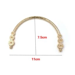Fashion Pearl Women's Handbag Handles DIY Braided Bead Accessories For Handbags Handmade Metal Round Purse Frame For Bags Patrs