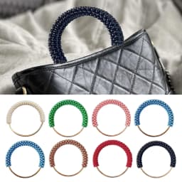 Fashion Pearl Women's Handbag Handles DIY Braided Bead Accessories For Handbags Handmade Metal Round Purse Frame For Bags Patrs