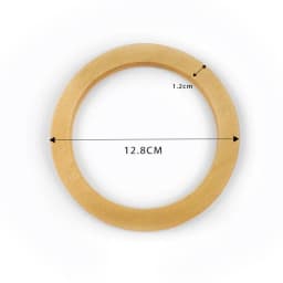 2Pcs Deepeel Natural Wooden Bag Handle Purse HandBags O Ring Handles Purses Round Frame DIY Bags Bracket Replacement Accessories