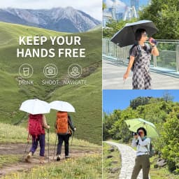 AIR BY TOP Umbrella Clip, Hands Free Umbrella Holder for Backpack Strap, Outdoor Hiking Travel Umbrella Mount