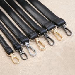 Bag Handle belt Black PU Lady handbag accessories With Snap hook/Dog hook 2.5cm 2cm 1.2cm width