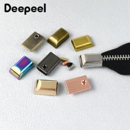 5/10/20Pcs 9mm Metal Bag Zipper Stopper Tail Clip Stop Handbag End Plug Head with Screw DIY Leather Crafts Hardware Accessories