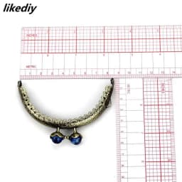 10 Pcs/Lot 8.5 CM Antique Bronze Metal Purse Frame Semicircle Lotus Head Coral Beads Kiss Clasp DIY Bag Accessories