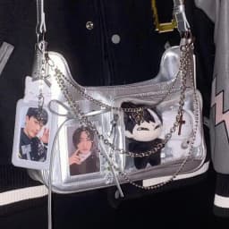 Y2K Cute Bow Ita Bag Girl Transparent Messenger Bag Women Fashion Shoulder Crossbody Bag Ladys DIY Badge Tote Bag Lolita Handbag