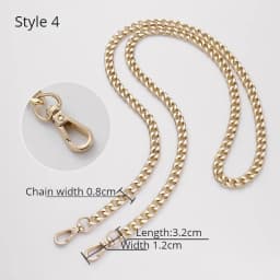 Golden Bag Chain women bag bag chain accessories Metal Extension Chains Crossbody Belt Replacement Bags Strap For Women's Bag