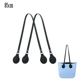 New Arrival Tanqu Long Edge Painting Handles Leather Flat PU Belt Drop End with Silver Rivet for OBag for EVA O Bag Body