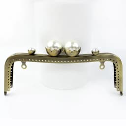 1/2/3Pcs 20cm Metal Bag Handle Retro Pearl Kiss Clasp Lock Buckle Purse Frame DIY Sewing Handbag Brackets Hardware Accessories