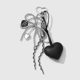 Luxury Charm Tassel Love Heart Pendant Handmade Creative Bowknot Keychain Cute Glossy Pendant Keychain Bag Accessories