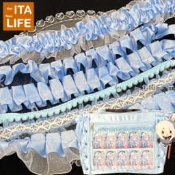 6 in 1 Blue Ita Bag Decorations Kits Set Ribbons Girls Kawaii DIY Card Badge Display Women Pink Insert Itabag Accessories H373
