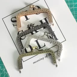 10 Pcs/Lot 8.5 CM Antique Bronze Silver Square Metal Purse Frame Knurling Straight Edge Kiss Clasp DIY Bag Accessory
