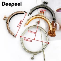 5/10Pcs Deepeel 85mm Metal Bag Handle Coin Purse Frame Kiss Clasp Handbag Wallet Handles DIY Sewing Brackets Accessories