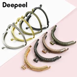 5/10Pcs Deepeel 85mm Metal Bag Handle Coin Purse Frame Kiss Clasp Handbag Wallet Handles DIY Sewing Brackets Accessories