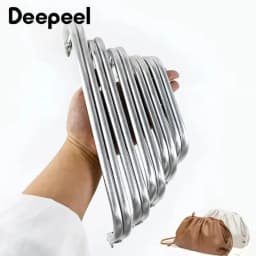 1-5Pcs Deepeel Purse Frame Metal Aluminium Tube Clutch Wallet Clip Bag Handle Hardware Accessories Doctor Invisible Bags Handles