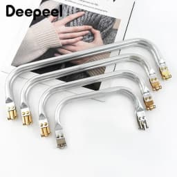 1-5Pcs Deepeel Purse Frame Metal Aluminium Tube Clutch Wallet Clip Bag Handle Hardware Accessories Doctor Invisible Bags Handles