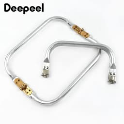 1-5Pcs Deepeel Purse Frame Metal Aluminium Tube Clutch Wallet Clip Bag Handle Hardware Accessories Doctor Invisible Bags Handles