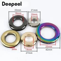 5/10Pcs 10-25mm Metal Eyelet Screw Buckle O Ring Grommet Clasp Bag Eyelets Dog Chain Hook DIY Leather Craft Accessories