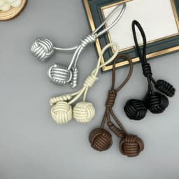 Delicate Cute Woven Ball Bag Decoration, Fashion Woven Cherry Personalized Bag Accessories, Women's Bag Pendant, Holiday Gifts