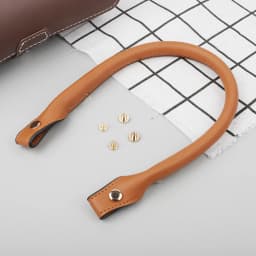 2PCS Bag Straps Synthetic Leather DIY Handmade Handles Black Brown Replacement Strap for Crossbody Shoulder Handbag Handle 53cm