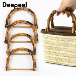 2/4/10Pcs 10.5/12cm Plastic Faux Bamboo Bag Handle for Women Handbags Woven-bag Purse Frame DIY Replace Handles Bags Accessories