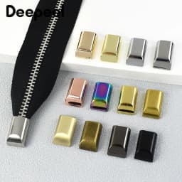 10/20/50Pcs 9mm Metal Zipper Stopper Zippers Tail Clip Stop End Plug Head with Screw DIY Bag Leather Crafts Hardware Accessories