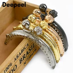 2/5/10Pcs Deepeel 8.5cm Metal Purse Frame Wallet Handle Kiss Clasp DIY Handbag Handmade Knitted Sewing Brackets Bag Accessories