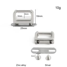 10/30/50PCS Metal Arch Bridge Bag Buckle With Washer For Handbag Strap D Ring Hook Side Clip Handle Connect Screw Accessories