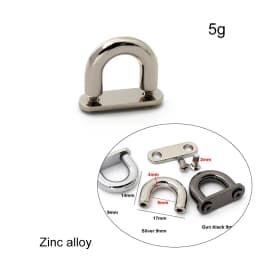 10/30/50PCS Metal Arch Bridge Bag Buckle With Washer For Handbag Strap D Ring Hook Side Clip Handle Connect Screw Accessories