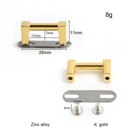 10/30/50PCS Metal Arch Bridge Bag Buckle With Washer For Handbag Strap D Ring Hook Side Clip Handle Connect Screw Accessories