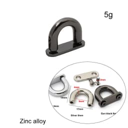 10/30/50PCS Metal Arch Bridge Bag Buckle With Washer For Handbag Strap D Ring Hook Side Clip Handle Connect Screw Accessories