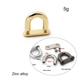 10/30/50PCS Metal Arch Bridge Bag Buckle With Washer For Handbag Strap D Ring Hook Side Clip Handle Connect Screw Accessories