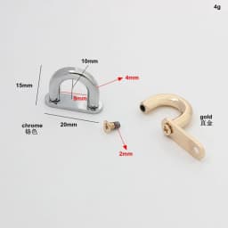 10/30/50PCS Metal Arch Bridge Bag Buckle With Washer For Handbag Strap D Ring Hook Side Clip Handle Connect Screw Accessories