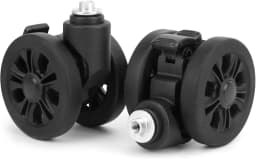 2Pcs Luggage Replacement Wheels with Brakes 55mm Wear Resistant Suitcase Replacement Wheels with Bearings Replacement Wheels