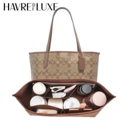 Purse Organizer insert for Handbags Base Shaper 3pc Set city33 Felt Organizer Insert Large Tote Bag Organizer with Zipper