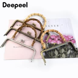 1/2/5Pcs Deepeel 20/25cm Metal Purse Frame Handle Bags Kiss Clasp Sew Kit DIY Bag Framework Handbag Sewing Brackets Accessories