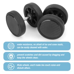 GUGULUZA 4/8pcs Black Trolley Box Wheels Suitcase Wheel Replacement Single Side Wheel 55mm Luggage Wheel Replacement with Screw