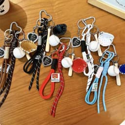 Cute Baseball Decor Keychain diy Fashion Bag Pendant sport travel Keychain Baseball Decor Key Chain Fashion Accessory for Gift