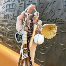 Cute Baseball Decor Keychain diy Fashion Bag Pendant sport travel Keychain Baseball Decor Key Chain Fashion Accessory for Gift