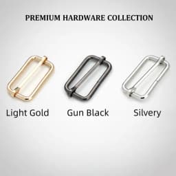 10pcs Metal Triglide Slides Rectangle Adjustable Webbing Slider Strap Pin Buckle for Belt Bags Luggage DIY Craft Accessories