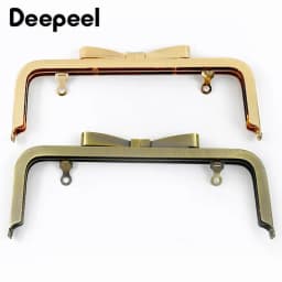 1-5Pcs Deepeel 20cm Metal Bag Handle Square Purse Frame Smooth Kiss Clasp with Screw Handbag Sewing Bracket Bags Accessories