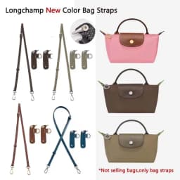 Leather Replacement Crossbody Bag Strap Fit for 2024 New Longchamp mini shoulder strap without punching modification