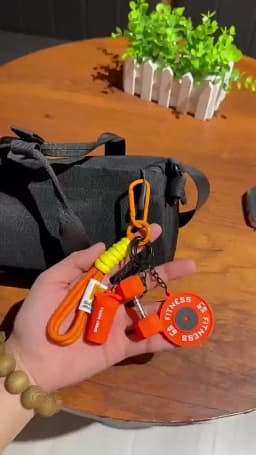 Fitness Series Detachable Barbell Plates Keychain with Simulation Dumbbells And Water Cup Keyring Creative Detachable Pendant