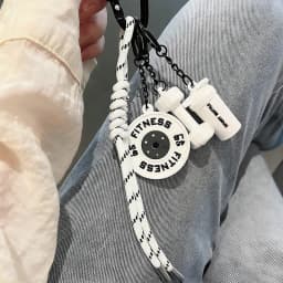 New DlY Silicone Barbell Keychain Gym Gifts for Gym Love Weight Piece Detachable Barbell Key Chain Charm Bag Pendant