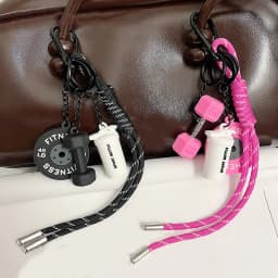 New DlY Silicone Barbell Keychain Gym Gifts for Gym Love Weight Piece Detachable Barbell Key Chain Charm Bag Pendant