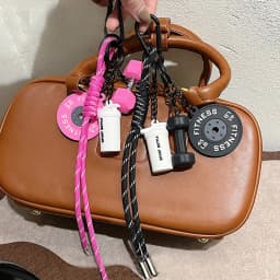New DlY Silicone Barbell Keychain Gym Gifts for Gym Love Weight Piece Detachable Barbell Key Chain Charm Bag Pendant