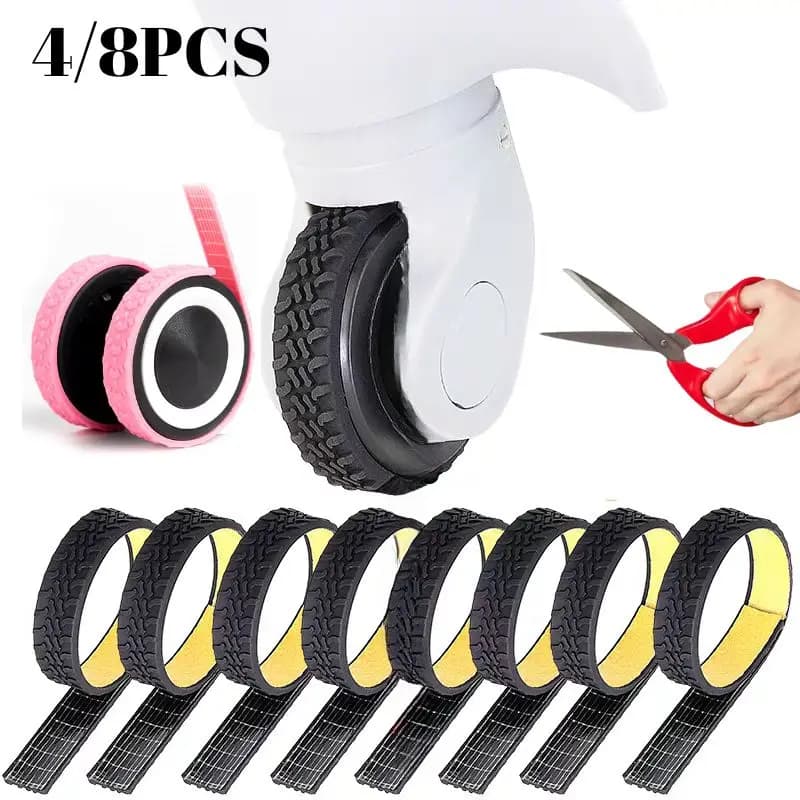 4/8PCS Luggage Wheels Protector Silicone Suitcase Parts Axles Wheels Protector Reduce Noise  Damping Trolley Box Casters Cover