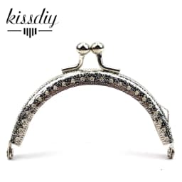 10PCS 8.5cmSemicircle Metal Purse Frame Kiss Clasp Handle For Bag Sewing Craft Tailor Sewer Bag Accessory Mix Color wholesale