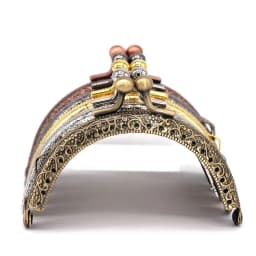 10PCS 8.5cmSemicircle Metal Purse Frame Kiss Clasp Handle For Bag Sewing Craft Tailor Sewer Bag Accessory Mix Color wholesale