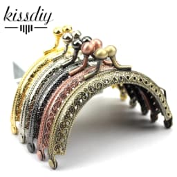 10PCS 8.5cmSemicircle Metal Purse Frame Kiss Clasp Handle For Bag Sewing Craft Tailor Sewer Bag Accessory Mix Color wholesale