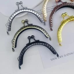 10PCS 8.5cmSemicircle Metal Purse Frame Kiss Clasp Handle For Bag Sewing Craft Tailor Sewer Bag Accessory Mix Color wholesale